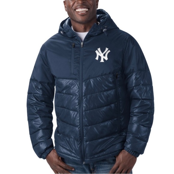 New York Yankees G-III Storm Hoodie Puffer Jacket - Picture 1 of 13
